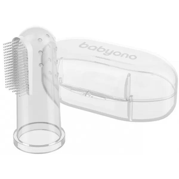 BabyOno Kefka zubná na prst s puzdrom